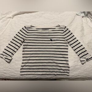 Abercrombie & Fitch Navy Striped 3/4 Sleeve